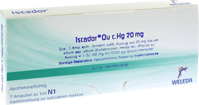 ISCADOR Qu c.Hg 20 mg Injektionslösung