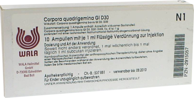 CORPORA quadrigemina GL D 30 Ampullen