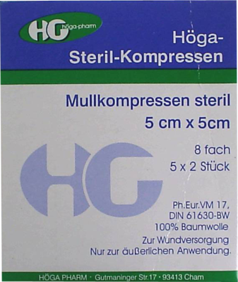 HÖGA-KOMPRESSEN 5x5 cm steril 8fach